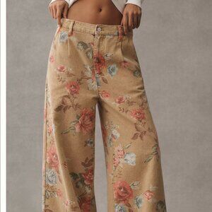 Double Hem High-Rise Wide-Leg Cuffed Jeans by Pilcro (Anthropology)